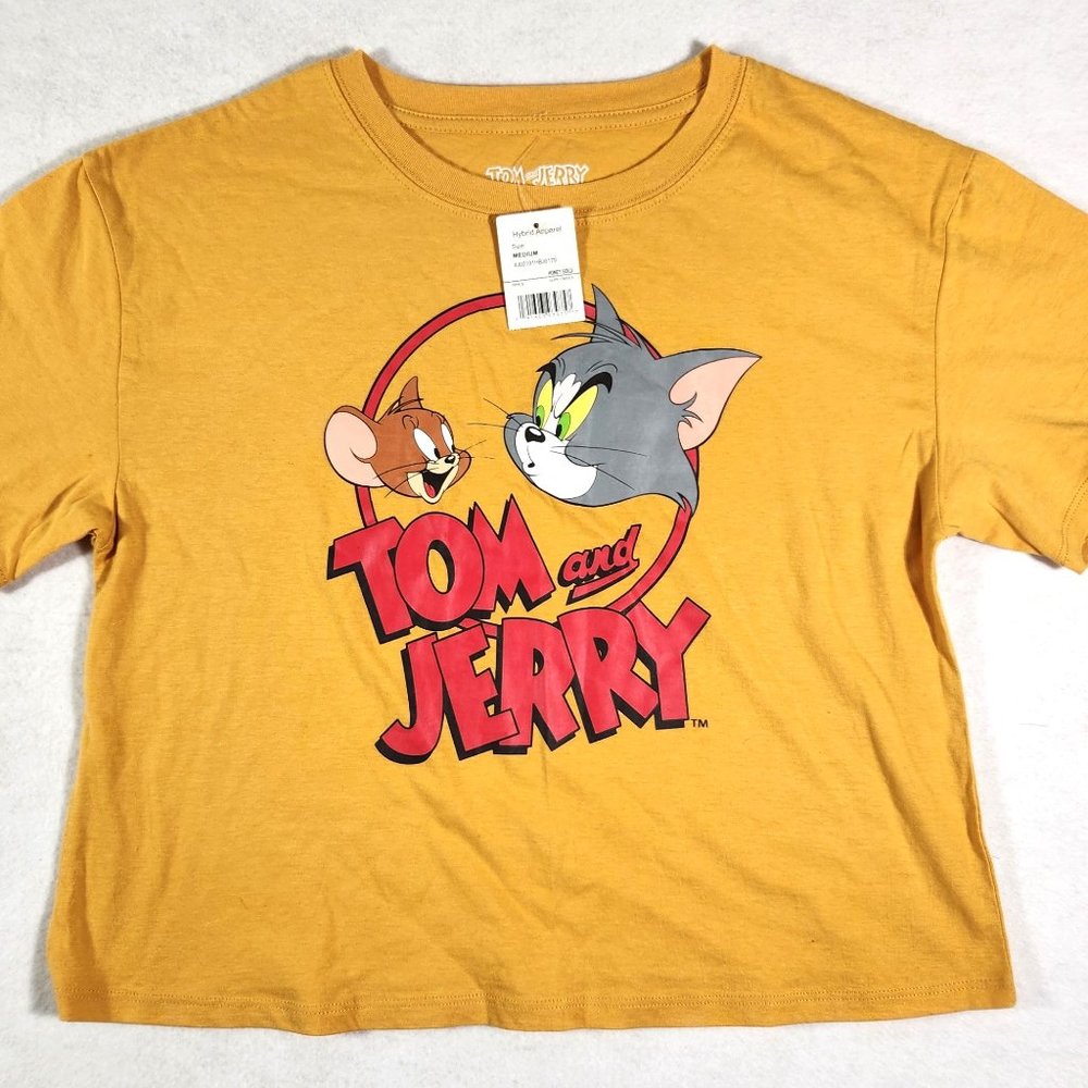 Brand NEW VINTAGE & Official "Tom & Jerry" Crop Top T-Shirt, Size M, 100% Cotton